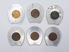 Six Louisville  Ky - Falls City Beer - Penny Lucky Keychains 1945  4x  1948 1951