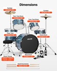 Vevor Drum Set 5-piece Beginner Drums Set With 22 In Bass Drum  gravel Blue 