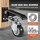 Workbench Casters Kit Heavy Duty Retractable Wheels 165 Lbs Load Set Of 4