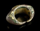 Roman Gilt Bronze Ring With Inscription Circa 3rd Century Ad 