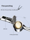 1pc Stainlesssteel Garlic Press Silver Multifunctional Garlic Mincer For Kitchen