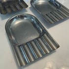 Vintage Chase Chrome Art Deco Pentad Ashtray Receivers Set Of 3