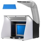 Airbrush Paint Spray Booth Kit Dual Fans W  4 Led Lights Turn Table  Filter Hose