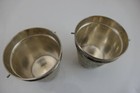 Fine Pair Persian Solid Silver Sugar Cream Pails  Islamic Middle East