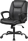 Home Office Chair Ergonomic Desk Chair Pu Leather Task Chair Executive Rolling