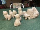 6 Homco White Persian  Cat   Kitten Figurines 