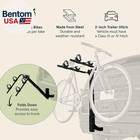 Lenox 2-5 Bike Rack Hitch For Car  Truck  Suv - 2in Hitch Mount With Foldable St