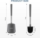 Toilet Brush And Holder  Self Closing Lid Toilet Bowl Brushes Holder And Extra