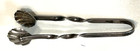 Vintage Sterling Silver Sugar Tongs Clam Shell Pattern Twisted 3 25 Inch Handle