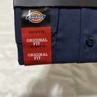 Dickies Mens Short Sleeve Twill Work Shirt Medium M Navy Blue Moisture Wicking