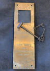 Brass Elevator Panel Plaque Break Glass For Key Box With Brass Hammer Emergency