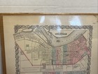 1855 Colton s Map Of Louisville   New Orleans Hand Colored On Backing Board