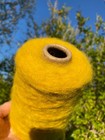 Cone Spool Soft Fuzzy Suri Alpaca Wool W nylon Yarn In Gold Yellow 250g