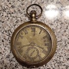 Vintage Brass Pocket Watch Style Pencil Sharpener With Roman Numerals
