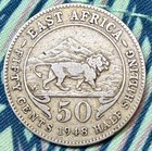 East Africa 50 Cents half Shilling-1948-copper Nickel Coin -km  30  Ships Fast  