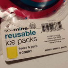 So-mine Reusable Kids Ice Packs For Lunches 4 Count Nwt Unicorn Sloth Ra