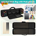 Pool Cue Case 4x5 Pool Stick Case Holds 4 Butts 5 Shafts Billiard Cue Backpack 