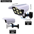 Solar Power Dummy Security Camera Fake Led Wall Light Outdoor Surveillance Cctv