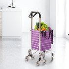 Folding Shopping Cart Grocery Trolley Laundry Stair Climbing Handcart 6 8 Wheels