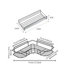 Corner Bathroom Shelf Wall Mount Storage Rack Shower Organizer Triangle Basket