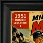 8x10 Wallart Mickey Mantle New York  Yankees 1951 Race Car Print Glass Framed 