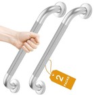 16  Stainless Steel Shower Grab Bar - 2 Pack  Anti-slip Grip  Heavy Duty Safety