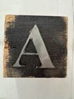 Wood Letterpress Block Metal Letter    a     Decor 