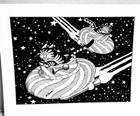 Kliban Vintage Print  space Ship Cats  Dec 1981 Cat Calendar Book