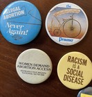 Vintage Women s Rights Pro Choice Abortion Rights Equality Pinback Button Lot