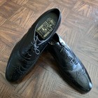 Vintage Johnston   Murphy Aristocraft Black Oxford Wingtip 10 5 B aa Narrow Usa