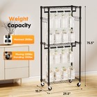 Small Tall Rolling Garment Rack Heavy Duty Double Rails Clothes Rack W  Wheels