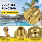 Brass Swimming Pool Spa Deck Jet Fountain Crown Nozzle With Grounding Lug