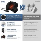 Neck Massager Pillow  Relaxer With Heat  3 Modes Pain Relief Remote Control
