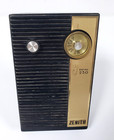 Vintage 1959 Zenith Royal 250 Transistor Portable Radio Black gold