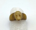 Antique 19th C  Inuit Eskimo Carved Seal Head Finger Ring