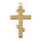 Gold Plated Sterling Silver Byzantine Cross Medal Pendant Necklace  18  Chain