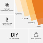 16x20  Cto Lighting Gels For Photography - Orange Color Correction Filters