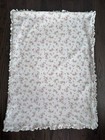 Little Me Floral Baby Blanket Roses Reversible Pink Soft White Satin Ruffle Trim