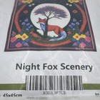 Funxvoot Stamped Cross-stitch Kit Titled  night Fox Scenery  Sz 45x45cm  11ct