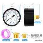  2  Dial Face 1 8  Npt Well Pump Pressure Gauge  0-200psi 1 8 npt Back Mount