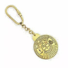Brass 100 Year Calendar Keychain     Nautical Vintage Pocket Key Ring Gift
