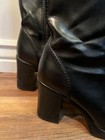 Vintage Lower East Side Black Chunky Ankle Boots 90s Y2k Fit Size 7 Square Toe