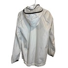 Adidas Kids White Windbreaker Hooded Jacket Full Zip Mesh Lined Size Med 12-14