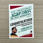2011 Rittenhouse The Complete Star Trek Tng Levar Burton Quotable Autograph