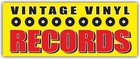 Vintage Records Advertising Banner Vinyl Mesh Sign Music Antique Rare Albums