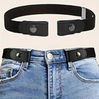 Invisible Elastic Belt For Women Men Adjustable No Buckle Stretch Jeans Belt
