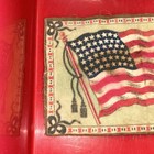 Vintage 48 Star Us Usa Flag Cigarette Tobacco Felt 6 5x4    Flannel Banner