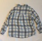 Cotton On Women   s Light Blue And White Flannel Top Size S