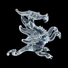 Dragon Art Blown Clear Crystal Glass Figurine Chinese Dragon Glassware