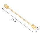 Men Necktie Shirt Collar Pin Round End Tie Clip Clasp Pin Bar Brooch Gift Silver
